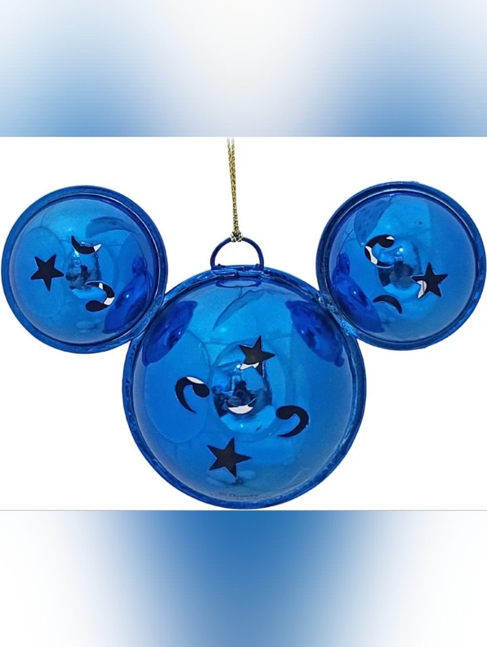 Disney Ornament - Mickey Mouse Ears Jingle Bells - Blue